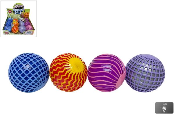 ROOST Hüpfball Disco mit Licht 621584 assortiert, 6cm