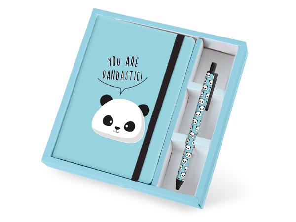 ROOST Notizbuch und Stift A5 XL1812 Panda