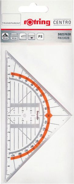 ROTRING Geo-Dreieck Centro 14cm S0237630 transparent