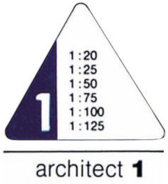 RUMOLD Dreikant-Massstab 150 30cm 150/1/30 Architect 1