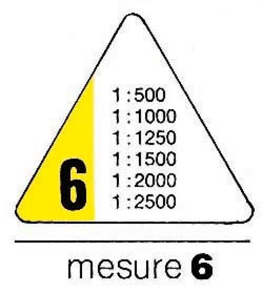 RUMOLD Dreikant-Massstab 150 30cm 150/6/30 Vermessung 6