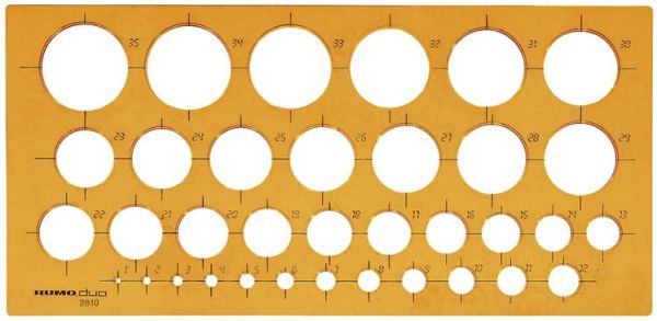 RUMOLD Kreisschablone 2810 270x130x2mm