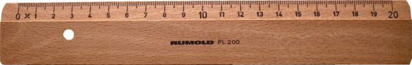 RUMOLD Flachlineal 20cm FL200/20 Buche