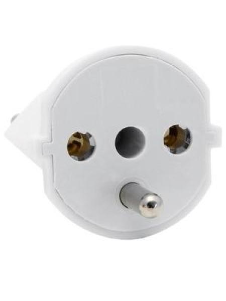 S-ELECTRO Fix-Adapter SchuKo-CH 4.107439 weiss, 3-polig