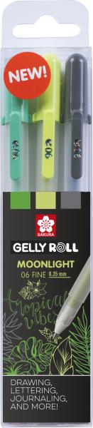 SAKURA Gelly Roll 0.35mm POXPGBMOO3G Moonlight Botanic 3 Stück