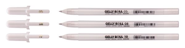 SAKURA Gelly Roll 0.3/0.4/0.5mm POXPGBWH3C White 3 Stück