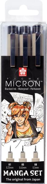 SAKURA Manga Pigma Micron Set POXSDKMAN3 3 Stück