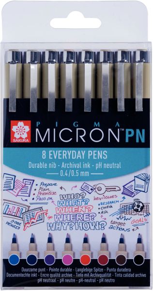 SAKURA Pigma Micron PN POXSDKPN8 Everyday, 8 Farben