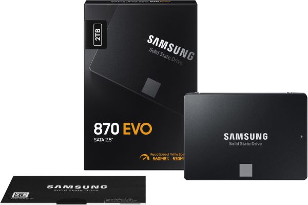 SAMSUNG MEMORY SSD 870 Evo Series 2TB MZ-77E2T0B/EU SATA III 2.5 V-NAND Basic