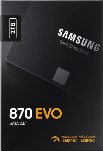 SAMSUNG MEMORY SSD 870 Evo Series 2TB MZ-77E2T0B/EU SATA III 2.5 V-NAND Basic