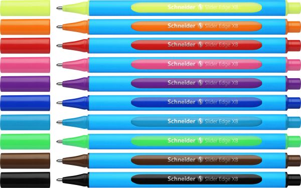 SCHNEIDER Kugelschr. Slider Edge XB 152290 assortiert 10 Stück, Etui