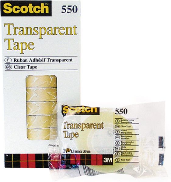 SCOTCH Tape 550 15mmx33m 5501533K transparent, reissfest