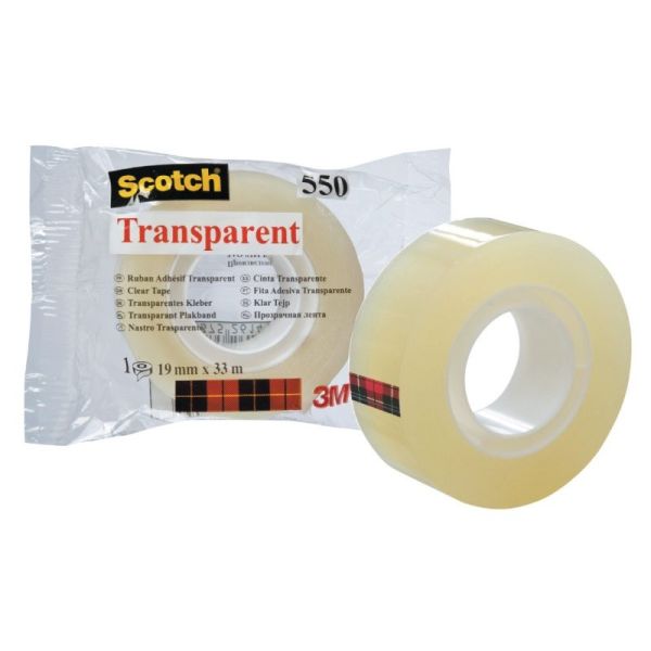 SCOTCH Tape 550 19mmx33m 5501933K transparent, reissfest