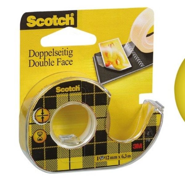 SCOTCH Tape m. Abroller 665 12mmx6.3m 7100150064 doppelseitig