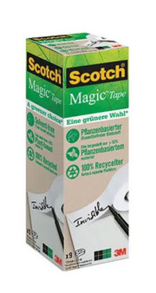 SCOTCH Magic Tape 900 19mmx33m 900-9 transparent 9 Rollen