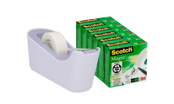 SCOTCH Tischabroller 19mmx33m C18-6L lavendel, inkl. 6 Magic Tape