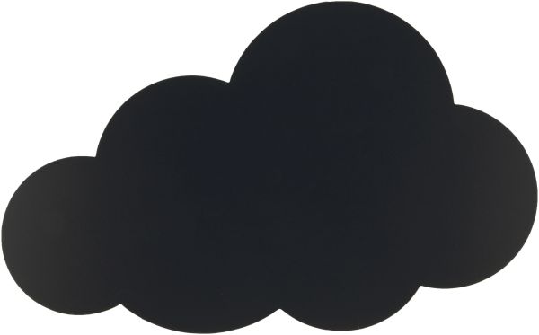 SECURIT Kreidetafel CLOUD FB-CLOUD schwarz 49x30x0.3cm