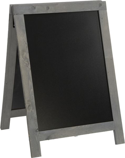 SECURIT Gehwegtafel m. Holzrahmen SBD-NG-85 Vintage grey 85x55x4.5cm