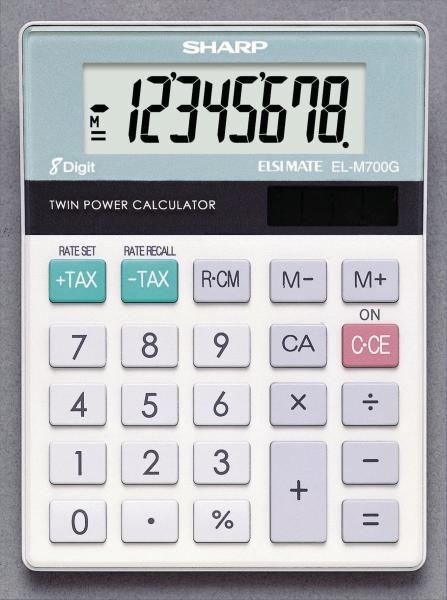 SHARP Tischrechner M700G Glastop Design
