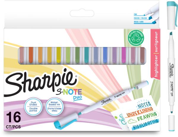 SHARPIE Textmarker S-Note DUO 2182115 16 Stück