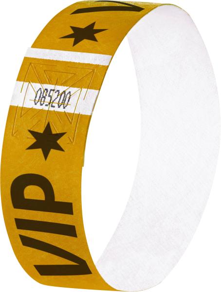 SIGEL Eventbänder Super Soft, Gold EB217 Aufdruck VIP,255x25mm,120 ST