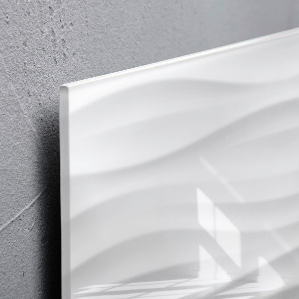 SIGEL Glas-Magnetboard GL256 White-Wave 480x480x15mm