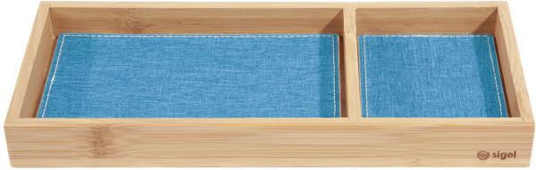 Sigel zubehörablage eyestyle sa206 bambus/hellblau 11x25cm - Sigel-sa206-4004360785177