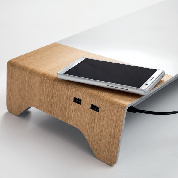 SIGEL Monitorständer USB 52x25x8cm SA405 smartstyle Metallic-Holz