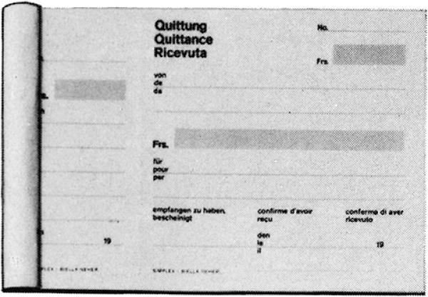 SIMPLEX Quittungen D/F/I A10 16367 D/F/I 50 Blatt