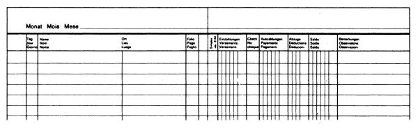 SIMPLEX Postcheckbuch D/F/I A5 18001 assortiert 32 Blatt