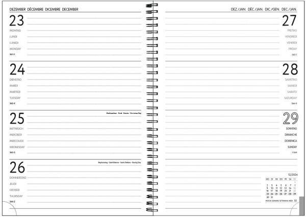 SIMPLEX Agenda Harmony 2024 40607.24 148x210mm,1W/2S, Kraft Leaves