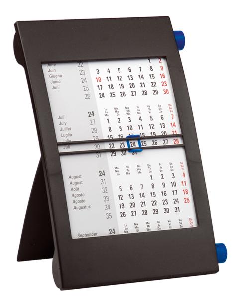 SIMPLEX 3-Monats-Tischkalender 2024/25 50013.24 schwarz/blau,3M/1S