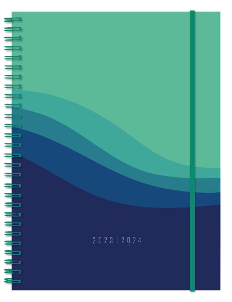 SIMPLEX Emotions daily 12M 23/24 A6 500212.24 Green Wave, 1T/1S 12x16.5cm