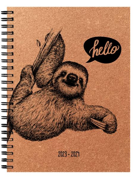 SIMPLEX Rec.Leather weekly 17M23/24 A6 500404.24 Sloth, 1W/2S 12x16.5cm