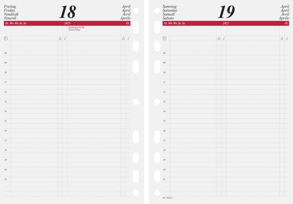 SIMPLEX Tageskalender Timing 1 2024 65900004.24 A5,1T/1S