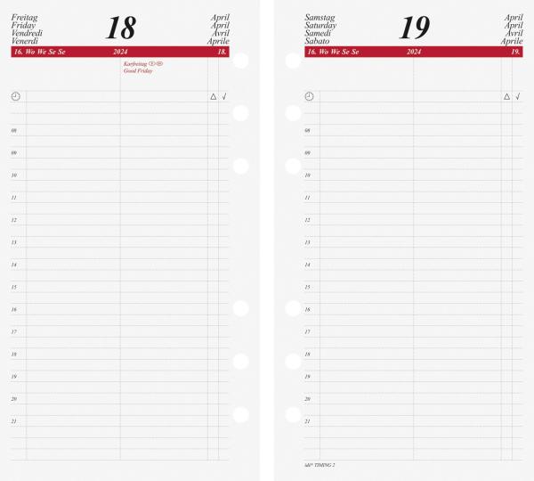 SIMPLEX Tageskalender Timing 2 2024 66900004.24 93x172mm,1T/1S