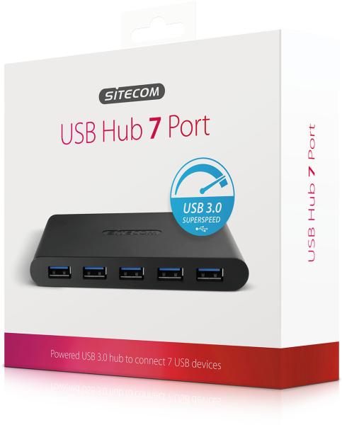 Sitecom usb 3.0 hub 7 port cn-084 incl. power adapter - Sitecom-cn-084-8716502029662-03.jpg