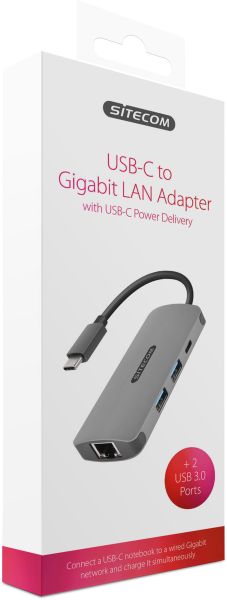 SITECOM USB-C to GB LAN Adapter CN-378 2x USB-A USB-C PD