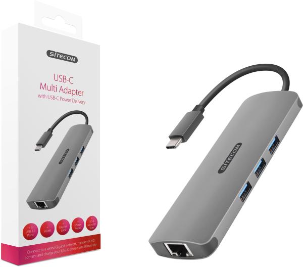 Sitecom usb-c multi-port hub hdmi,lan cn-382 3x usb-a, 4k, sd, msd usb-c pd - Sitecom-cn-382-8716502030576-04.jpg