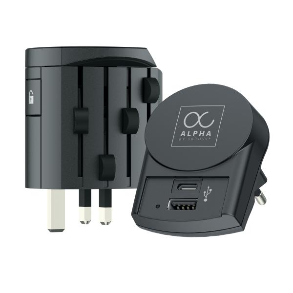 Skross world adapter premium series 1.104103 alpha europe usb charger a&c - Skross-1104103-7640166327301