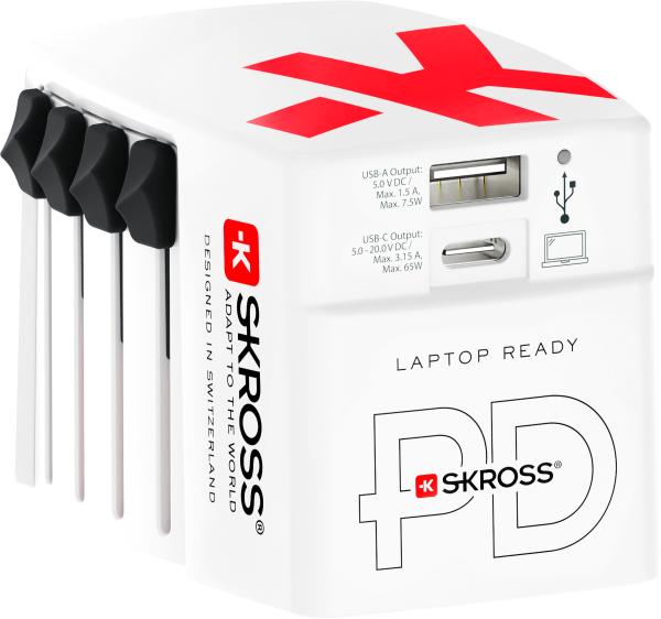 Skross world travel adapter ac65pd 1.302333 dual usb - Skross-1302333-7640166328285