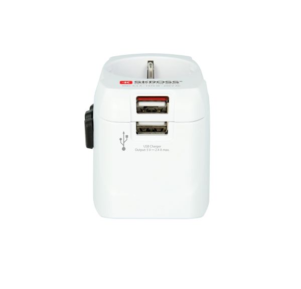 SKROSS World Travel Adapter 1.302460 PRO Light USB 2xA