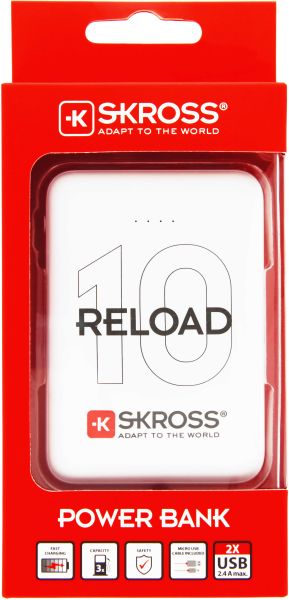 SKROSS Reload 10 Battery 10000mAh 1.400130 5V/1A white