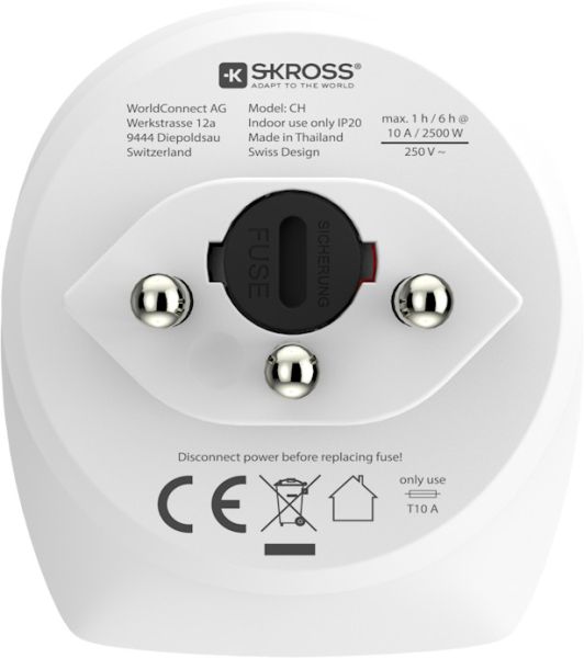 SKROSS Country Travel Adapter Combo 1.500206E World/EU to CH