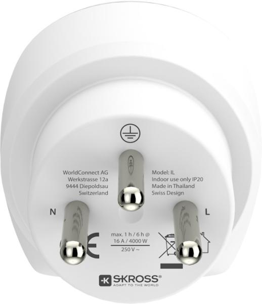 Skross country travel adapter combo 1.500216e world/eu to israel - Skross-1.500216e-7640166320166-07.jpg