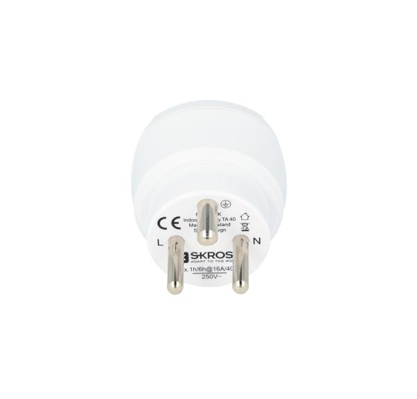 Skross country travel adapter 1.500232 europe to denmark - Skross-1500232-7640166322047