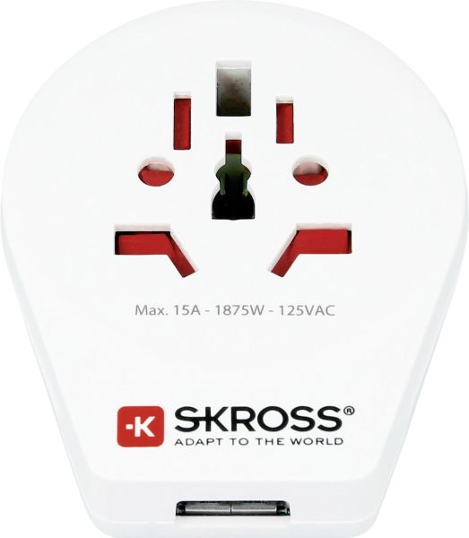 SKROSS Country Travel Adapter 1.500268 World to USA with USB