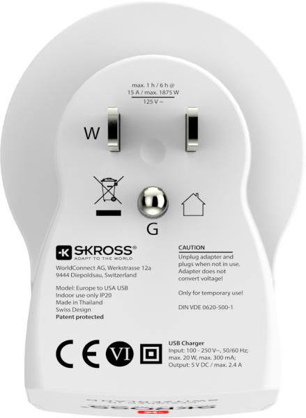 Skross country travel adapter 1.500281 europe to usa with usb - Skross-1.500281-7640166323099-02.jpg