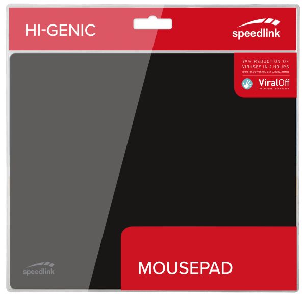 SPEEDLINK HI-GENIC Mousepad antiviral SL-620010-BK Black