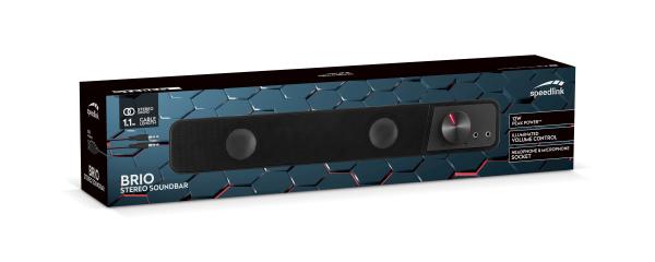 SPEEDLINK BRIO Stereo Soundbar SL-810200-BK Black